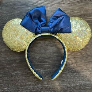 Gold/navy Minnie ears